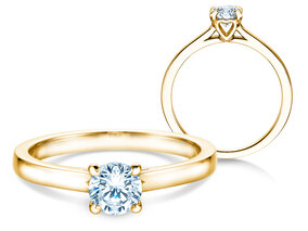 Anillo de compromiso Romance en 18K oro amarillo con diamante 0,60ct G/SI