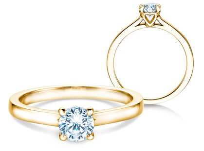Anillo de compromiso Romance en 18K oro amarillo con diamante 0,60ct G/SI