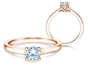 Anillo de compromiso Romance en 18K oro rosa con diamante 0,60ct G/SI