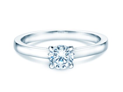 Anillo de compromiso Romance en 18K oro blanco con diamante 0,60ct H/SI