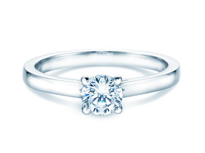 Anillo de compromiso Romance en 18K oro blanco con diamante 0,60ct H/SI