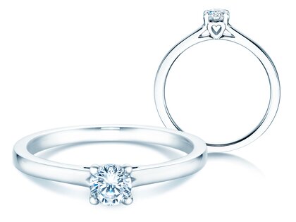 Anillo de compromiso Romance en 14K oro blanco con diamante 0,30ct G/SI