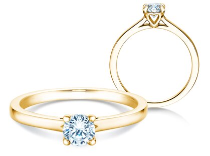 Anillo de compromiso Romance en 9K oro amarillo