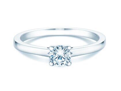Anillo de compromiso Romance en 14K oro blanco con diamante 0,40ct H/SI