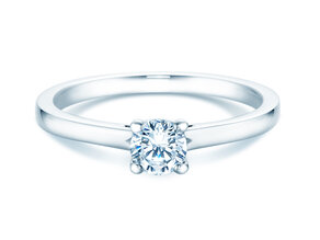 Anillo de compromiso Romance en 14K oro blanco con diamante 0,40ct H/SI