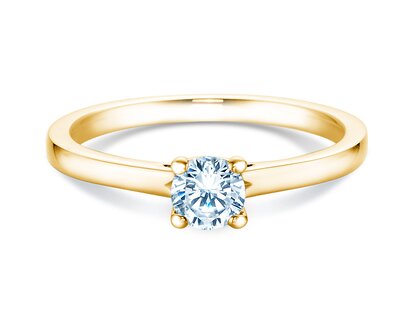 Anillo de compromiso Romance en 14K oro amarillo con diamante 0,40ct H/SI