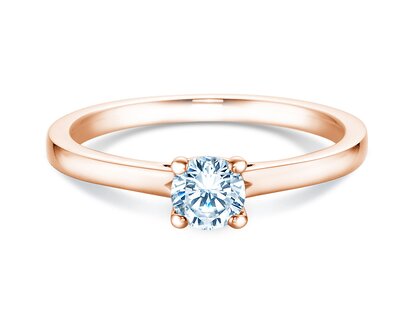 Anillo de compromiso Romance en 14K oro rosa con diamante 0,40ct G/SI