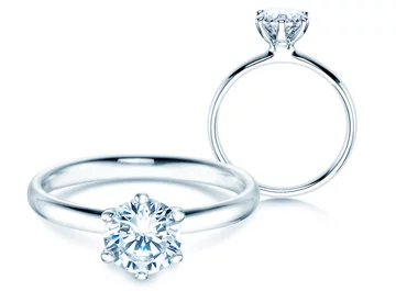 Anillos solitarios con un diamante de 1 quilate