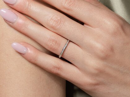 Anillo de compromiso Alliance-/Eternityring en 14K oro rosa con diamantes 0,125ct G/SI