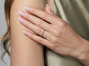 Anillo de compromiso Alliance-/Eternityring en 14K oro rosa con diamantes 0,125ct G/SI