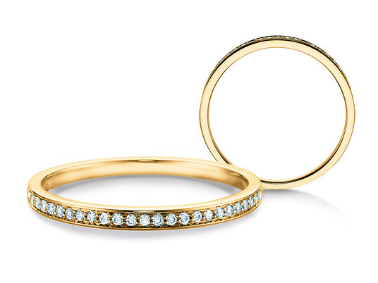 Anillo de compromiso Alliance-/Eternity en 9K oro blanco con diamantes 0,125ct G/SI