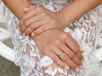 Anillo de compromiso Alliance-/Eternityring en 18K oro blanco con diamantes 0,21ct G/SI