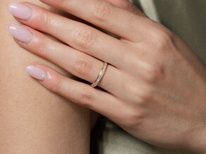 Anillo de compromiso Alliance-/Eternityring en 18K oro amarillo con diamantes 0,39ct G/SI