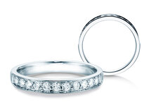 Anillo de compromiso Alliance-/Eternityring en 14K oro blanco con diamantes 0,39ct G/SI