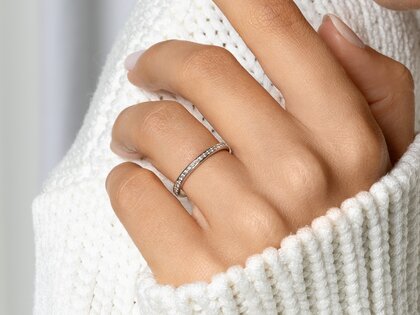 Anillo de compromiso Alliance-/Eternityring en oro blanco