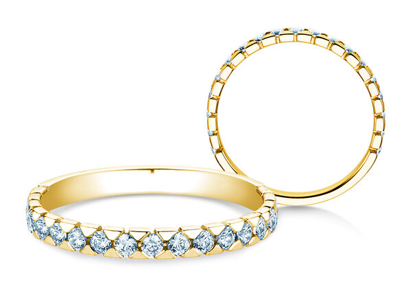 Anillo de compromiso Balance en 9K oro amarillo con diamantes 0,50ct G/SI