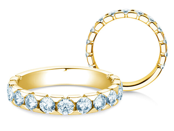 Anillo de compromiso Balance en 14K oro amarillo con diamantes 1,30ct G/SI