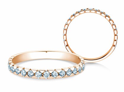 Anillo de compromiso Balance en 14K oro rosa con diamantes 0,50ct G/SI