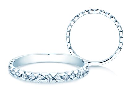 Anillo de compromiso Balance en 9K oro blanco con diamantes 0,50ct G/SI