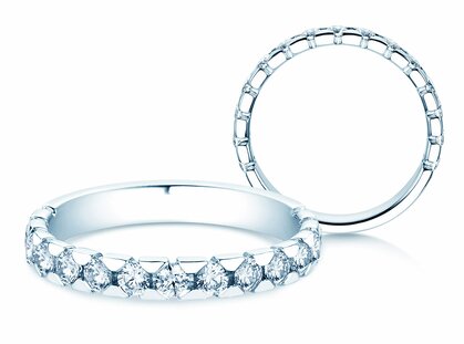 Anillo de compromiso Balance en 14K oro blanco con diamantes 0,75ct G/SI