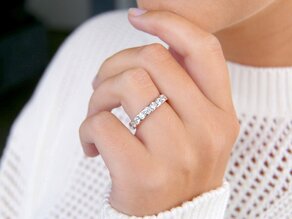 Anillo de compromiso Balance en 14K oro blanco con diamantes 1,30ct G/SI
