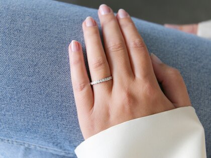Anillo de compromiso Balance en 9K oro blanco con diamantes 0,50ct G/SI
