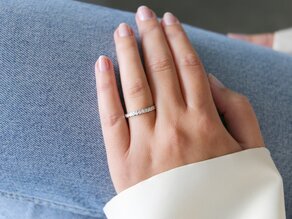 Anillo de compromiso Balance en 9K oro blanco con diamantes 0,50ct G/SI