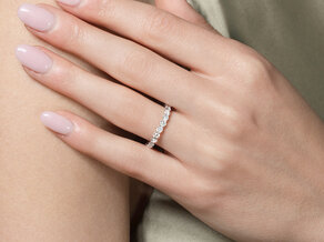 Anillo de compromiso Dawn en 14K oro blanco con diamantes 1,27ct G/SI