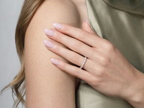 Anillo de compromiso Dawn en 14K oro blanco con diamantes 1,27ct G/SI
