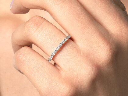 Anillo de compromiso Dawn en 14K oro blanco con diamantes 0,53ct G/SI