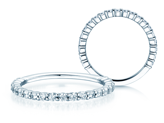 Anillo de compromiso Dawn en 9K oro blanco con diamantes 0,53ct G/SI