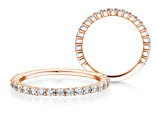 Anillo de compromiso Dawn en 9K oro blanco con diamantes 0,53ct G/SI