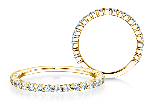 Anillo de compromiso Dawn en 14K oro amarillo con diamantes 0,53ct G/SI