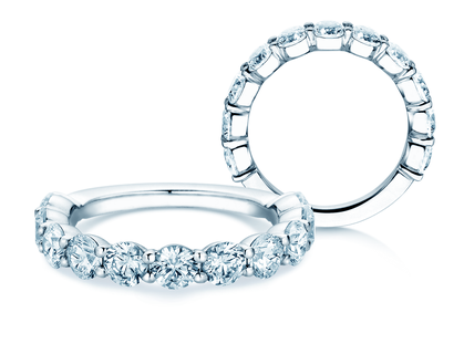Anillo de compromiso Dawn en 18K oro blanco