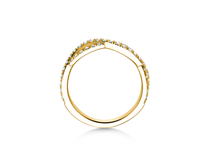 Anillo de compromiso Diamond Curve en 14K oro amarillo con diamante 0,40ct G/SI