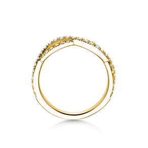 Anillo de compromiso Diamond Curve en 14K oro amarillo con diamante 0,40ct G/SI