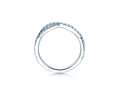 Anillo de compromiso Diamond Curve en 14K oro blanco con diamante 0,40ct G/SI