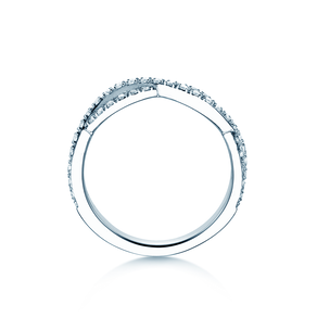 Anillo de compromiso Diamond Curve en 14K oro blanco con diamante 0,40ct G/SI