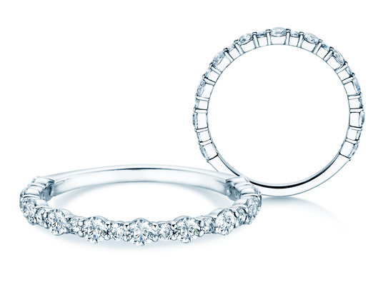 Anillo de compromiso Diamond Pulse en 14K oro blanco con diamantes 0,59ct G/SI