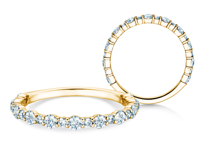Anillo de compromiso Diamond Pulse en 14K oro amarillo con diamantes 0,59ct G/SI