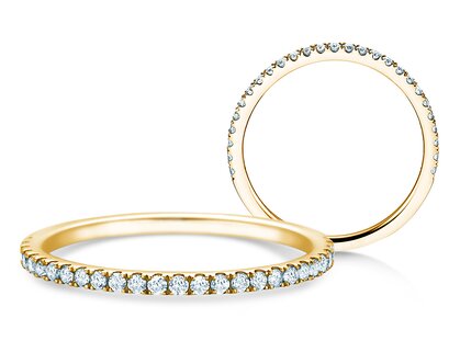 Anillo de compromiso Dusk en 14K oro amarillo con diamantes 0,25ct G/SI