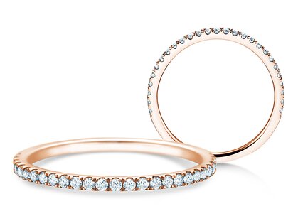 Anillo de compromiso Dusk en 14K oro rosa con diamantes 0,25ct G/SI