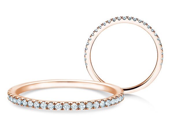 Anillo de compromiso Dusk en 9K oro rosa con diamantes 0,25ct G/SI