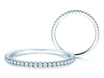 Anillo de compromiso Dusk en 9K oro blanco con diamantes 0,25ct G/SI