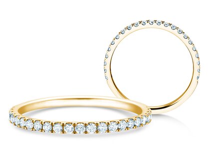 Anillo de compromiso Dusk en 14K oro amarillo con diamantes 0,35ct G/SI