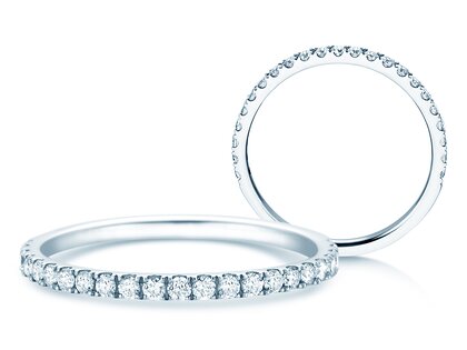 Anillo de compromiso Dusk en 14K oro blanco con diamantes 0,35ct G/SI