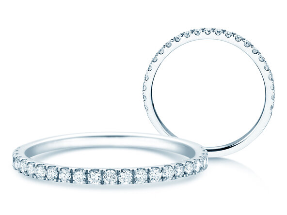 Anillo de compromiso Dusk en 14K oro blanco con diamantes 0,35ct G/SI