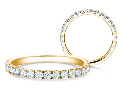 Anillo de compromiso Dusk en 9K oro amarillo con diamantes 0,55ct G/SI