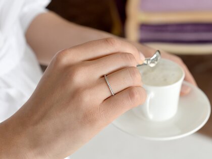 Anillo de compromiso Dusk en platino 950/- con diamantes 0,25ct G/SI
