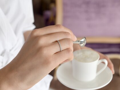Anillo de compromiso Dusk en 14K oro blanco con diamantes 0,35ct G/SI